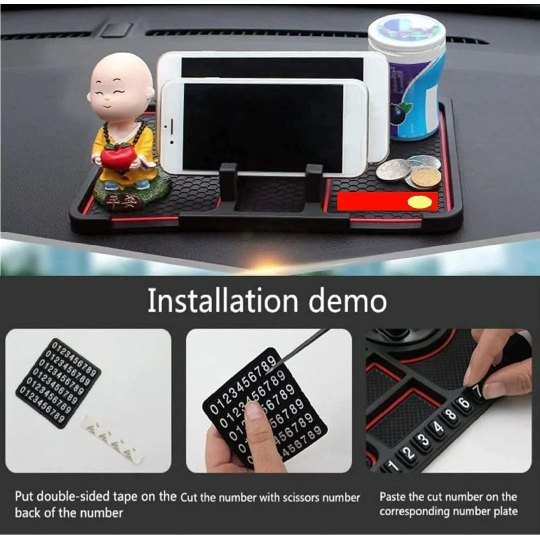 Anti-Slip Car Dashboard Mat with Mobile Stand