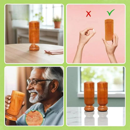 Sugar Balance Wooden Water Glass