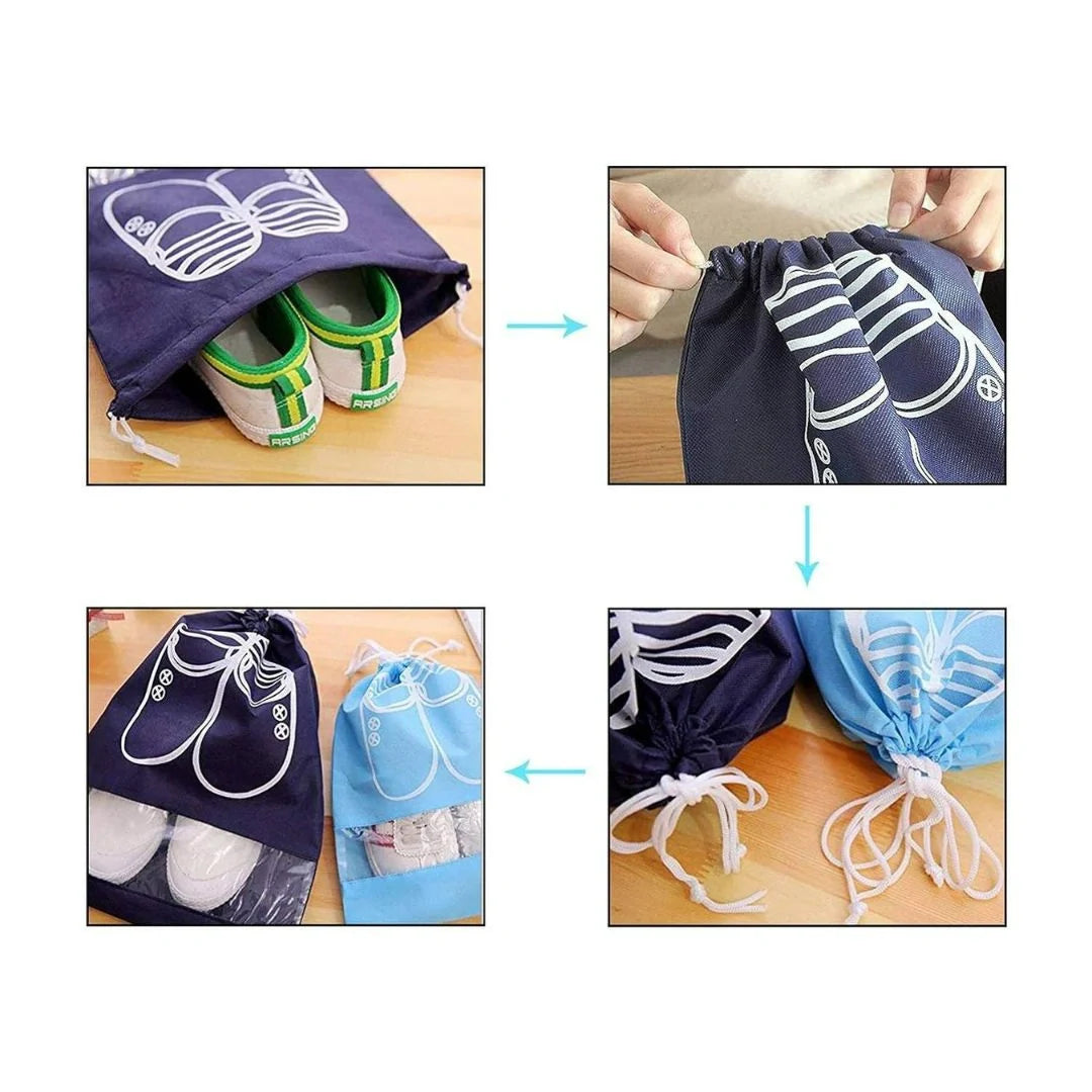 Fabric Shoe Bags (Pack of 4)