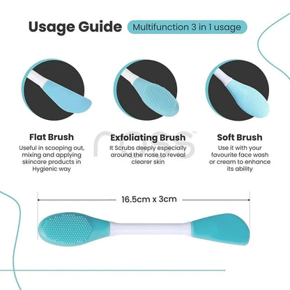Double-Ended Silicone Face Mask Brush (Buy 1 Get 1 Free)