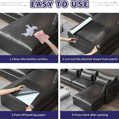 Black Self-Adhesive Leather Repair Patch(30*60Cm) (Buy 1 Get 1 Free)