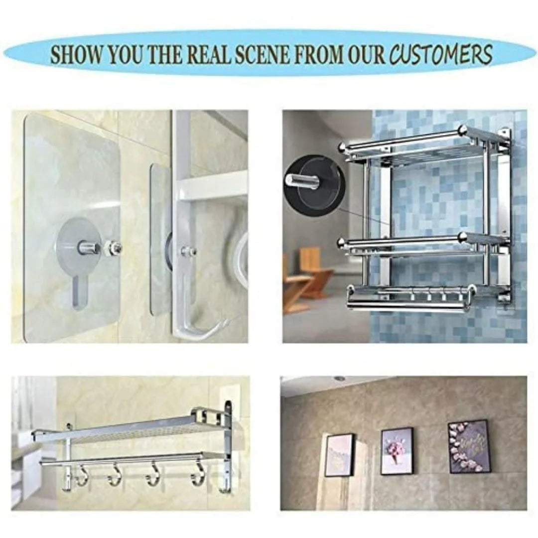 Adhesive Hooks for Wall (15 pcs)