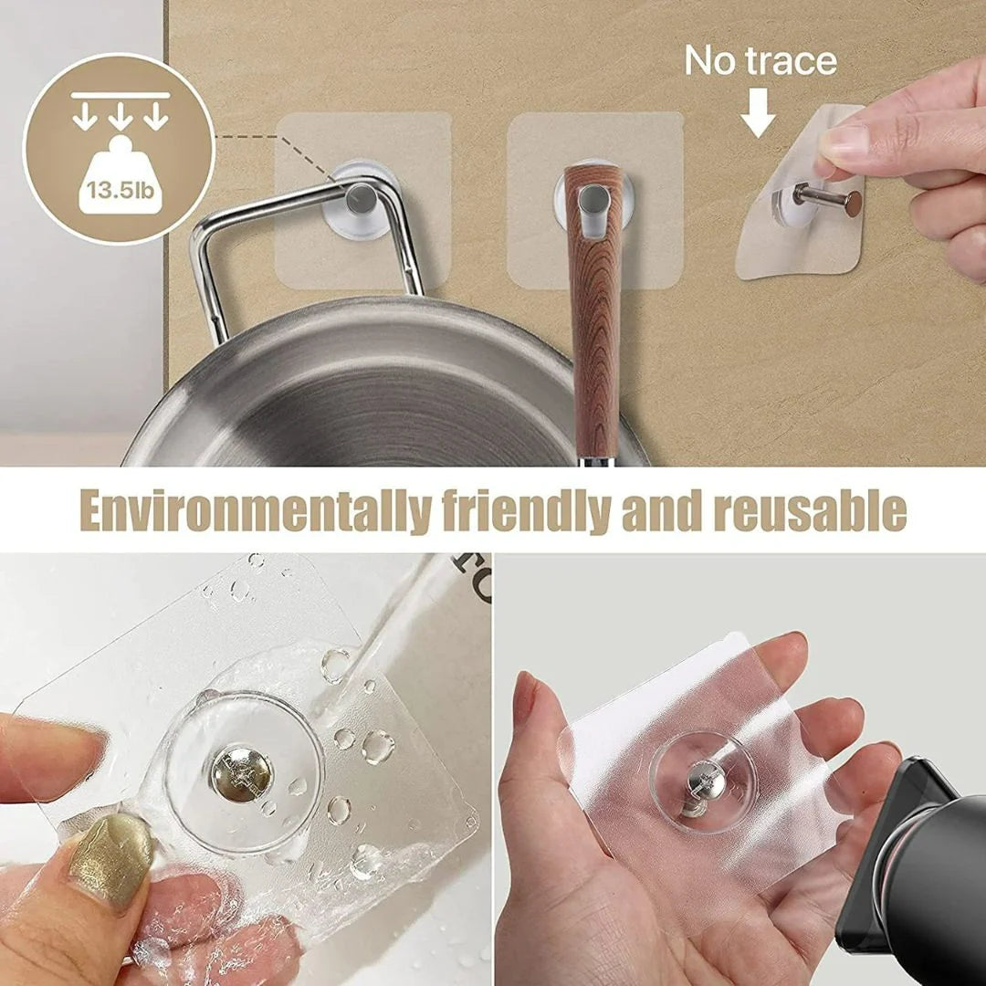 Adhesive Hooks for Wall (15 pcs)