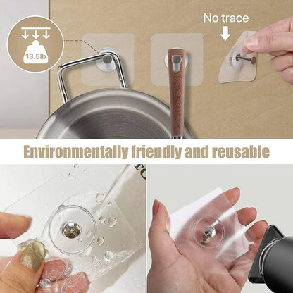Adhesive Hooks for Wall (15 pcs)