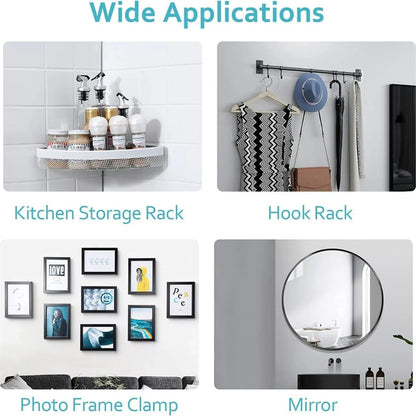 Adhesive Hooks for Wall (15 pcs)