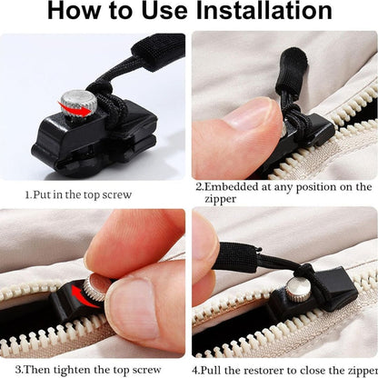 Instant Zipper Sliders with Nylon Pull Tabs