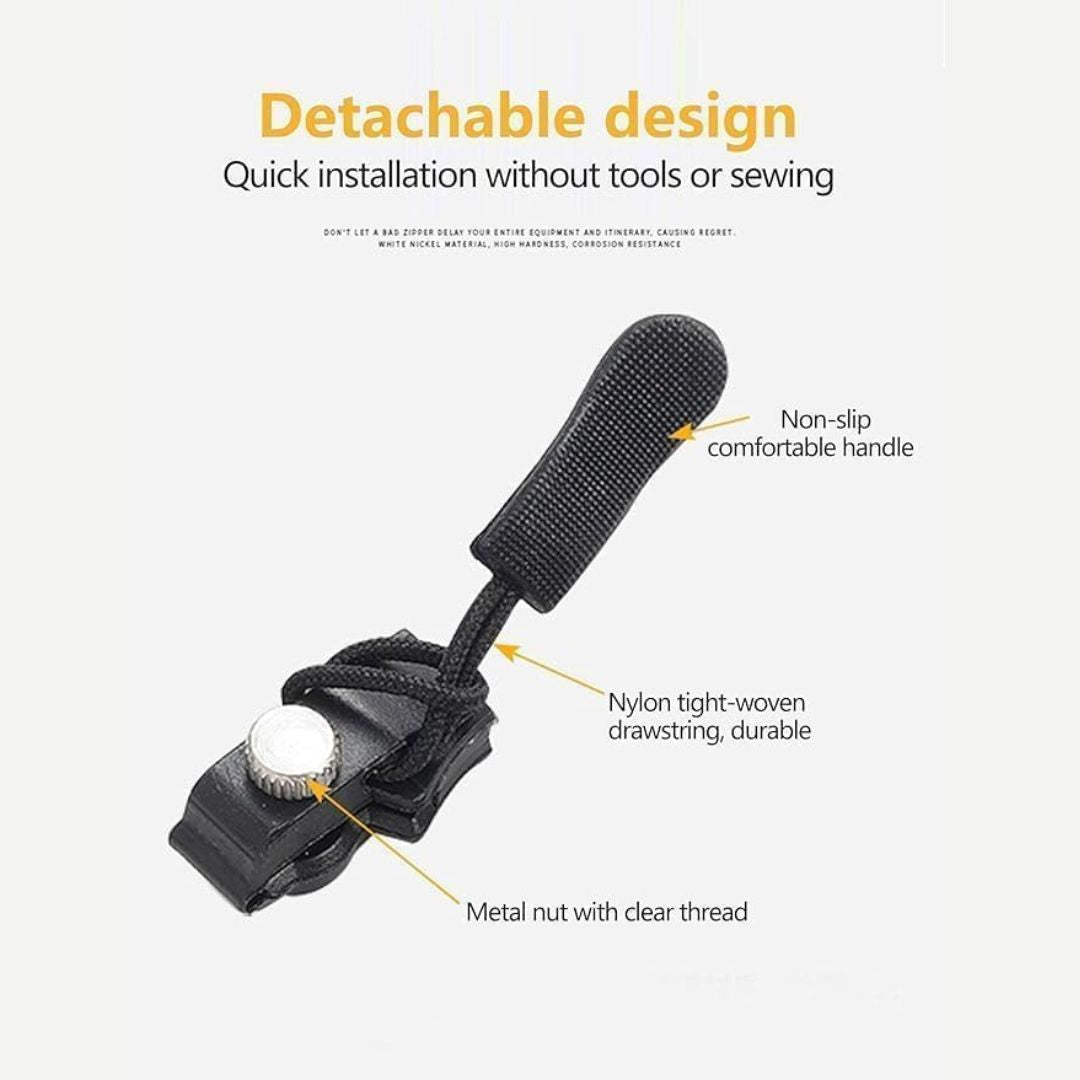 Instant Zipper Sliders with Nylon Pull Tabs