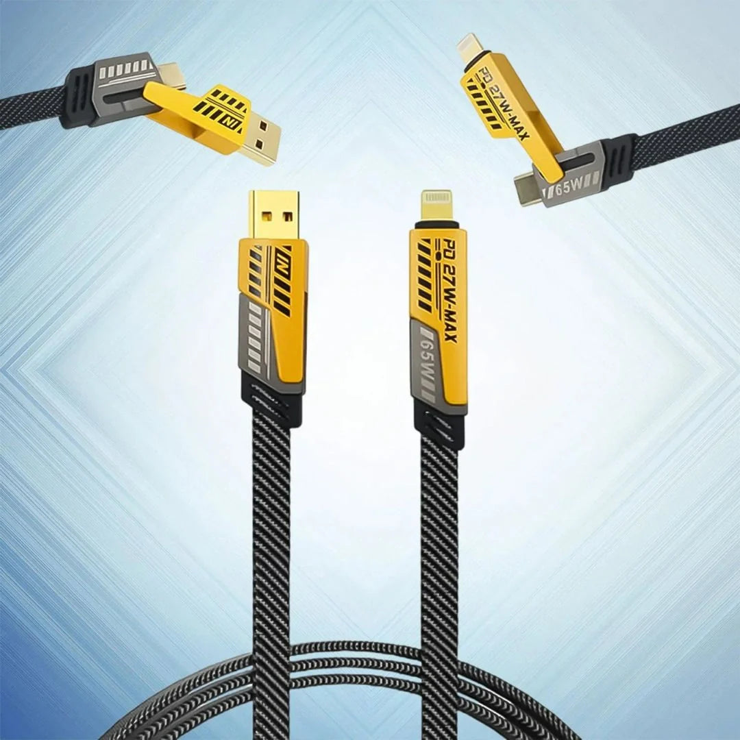 4 in 1 Fast Charging Cable | Multi-Port USB-C to Type-C & Lightning