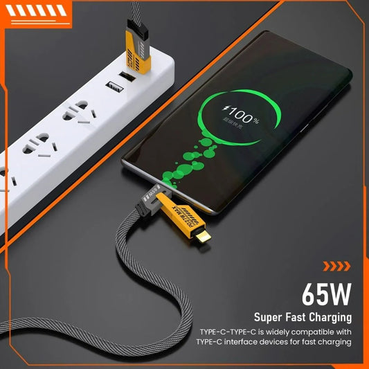 4 in 1 Fast Charging Cable | Multi-Port USB-C to Type-C & Lightning