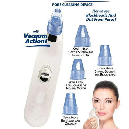 Blackhead Remover Vacuum Device with Suction Heads