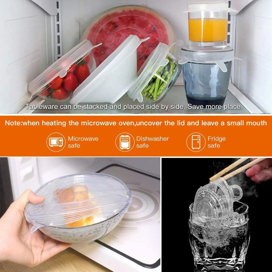 Silicone Bowl Lids(6 Pcs set)