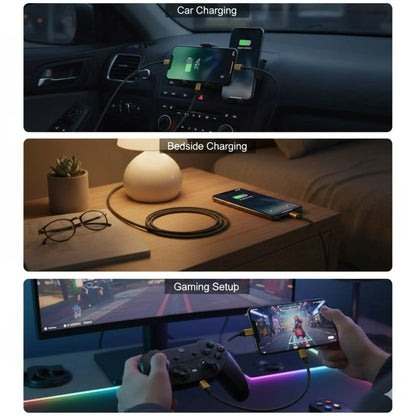 4 in 1 Fast Charging Cable | Multi-Port USB-C to Type-C & Lightning