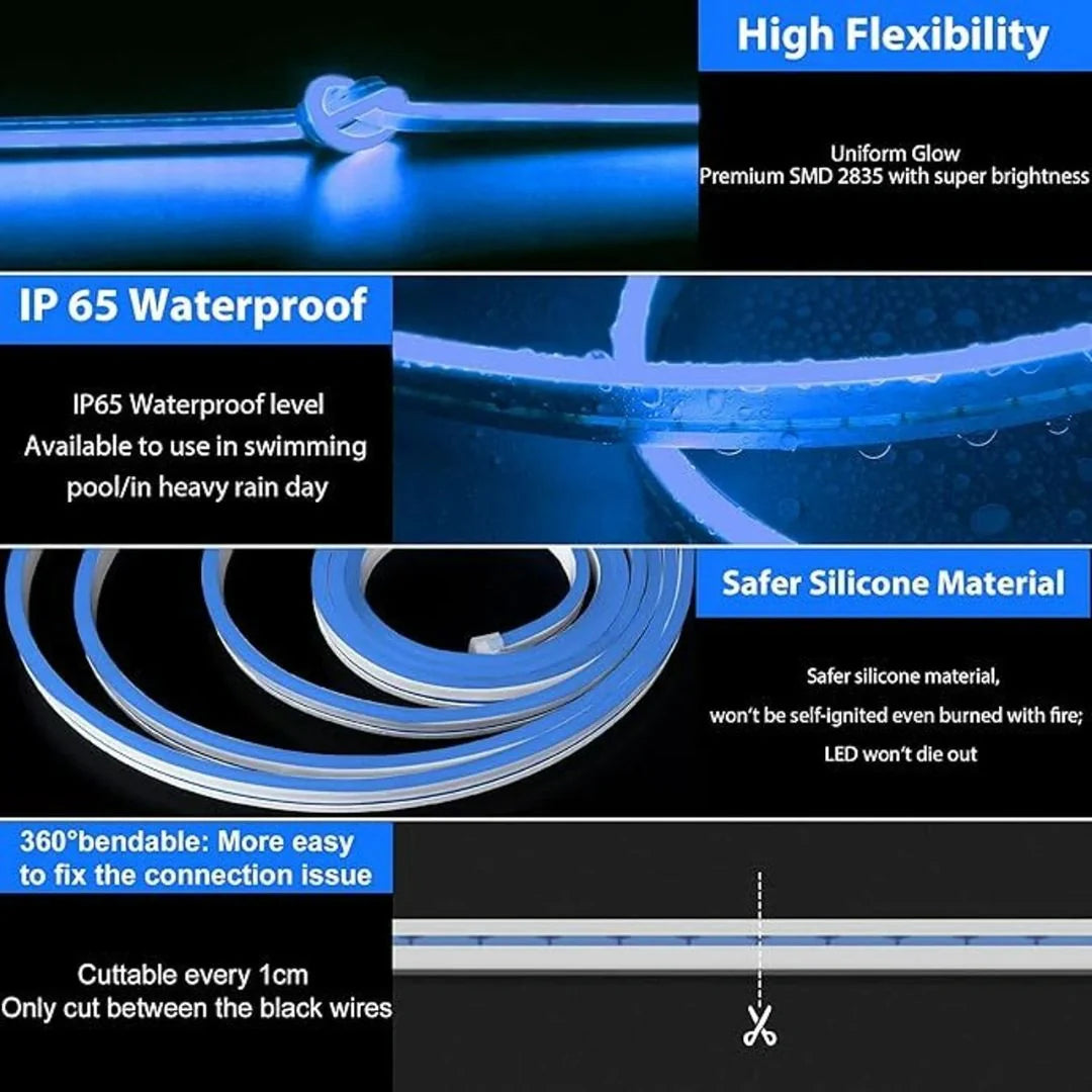 IP65 Waterproof Flexible Silicone Rope Light (5 Meter)