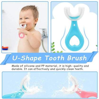 U Shaped Toothbrush for Kids(Pack of 2)