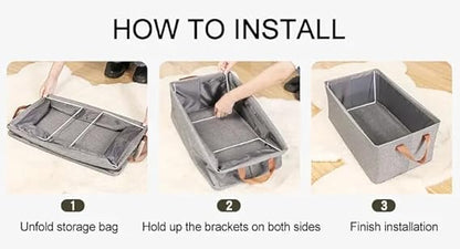 Folding Wardrobe Organizer ( 2 Pcs)