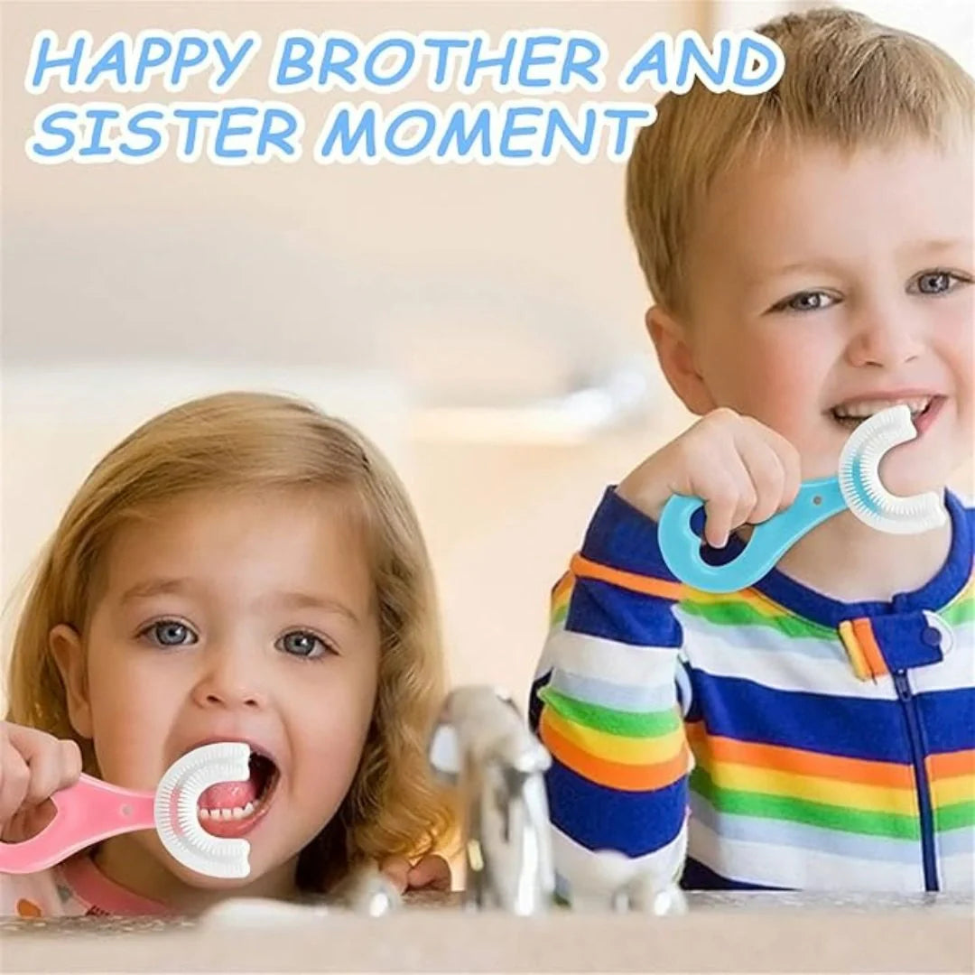 U Shaped Toothbrush for Kids(Pack of 2)