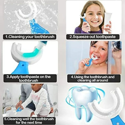 U Shaped Toothbrush for Kids(Pack of 2)