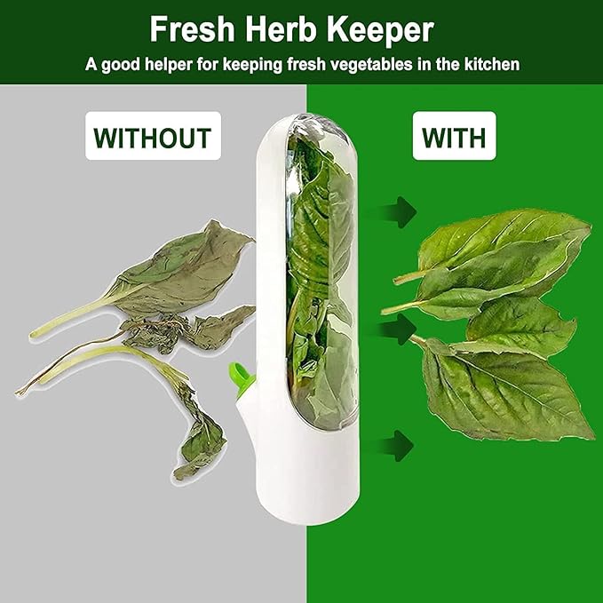 Fresh Herb Saver Container Refrigerator. (Set of 2)