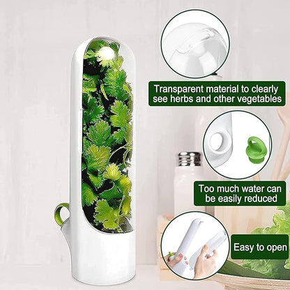 Fresh Herb Saver Container Refrigerator. (Set of 2)