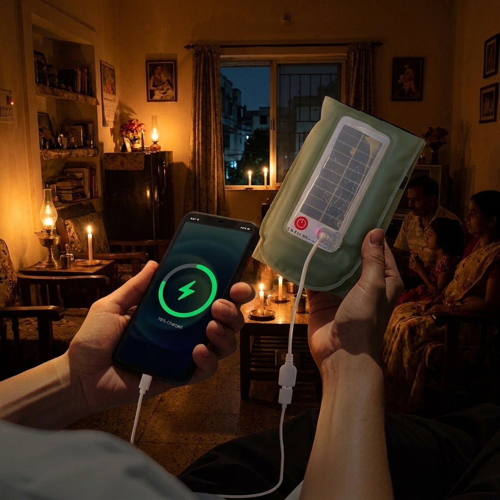 Aploix 2 in 1 Inflatable Solar Light | 4000 MAH Power Bank |